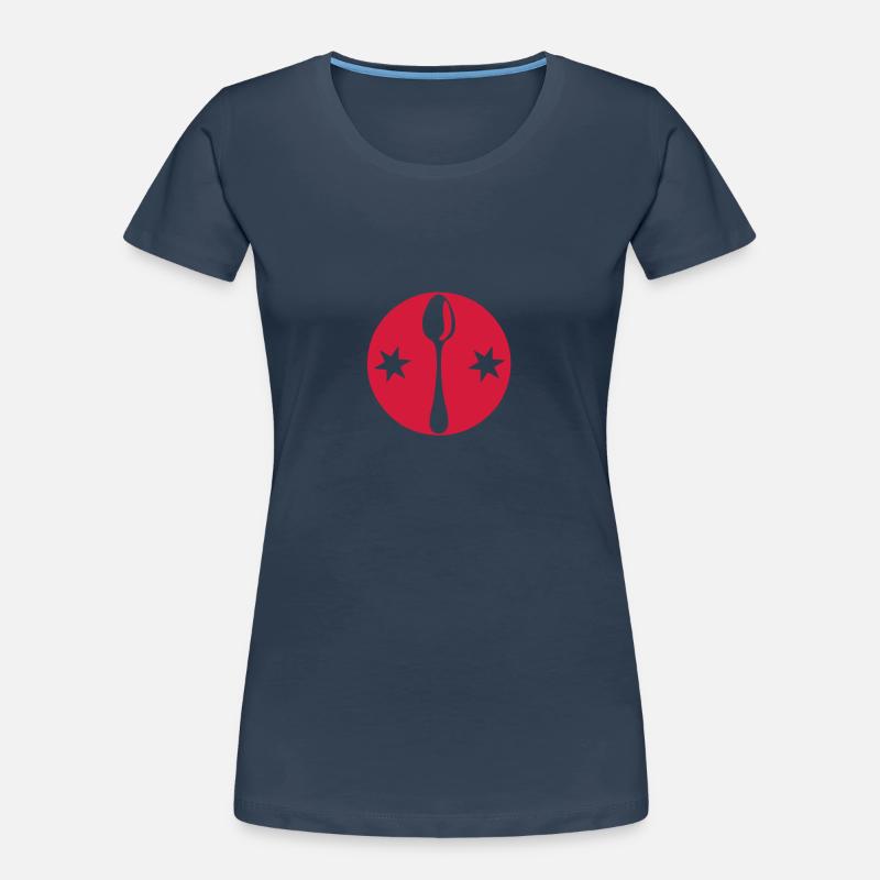 spoon spoon logo buffer löffel cuchar Women's Premium Organic T-Shirt