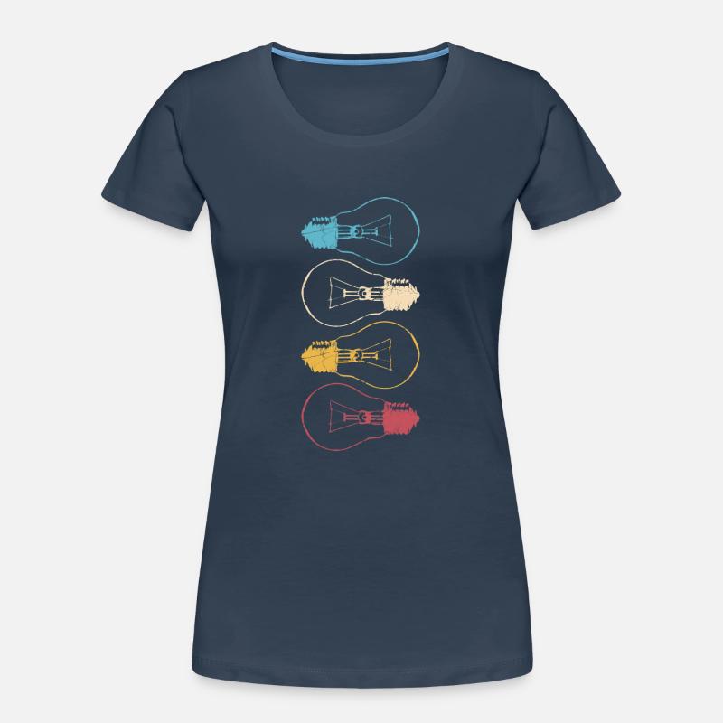 Idea Light Bulb Light Brain Cool Lamp Thinking 2 Women's Premium Organic T-Shirt