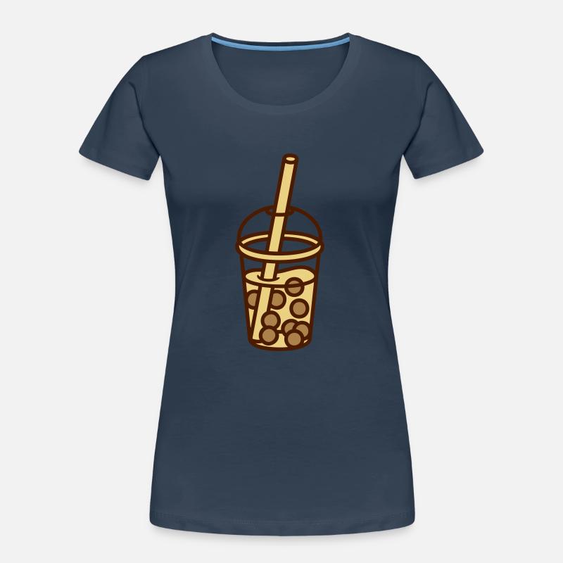 Bubble Tea Comic Design Frauen Premium Bio T-Shirt