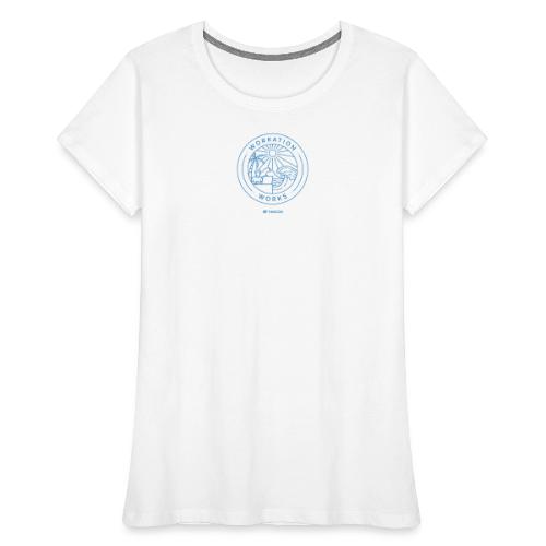 Workation works - Logo - blue - Ekologiczna koszulka damska Premium