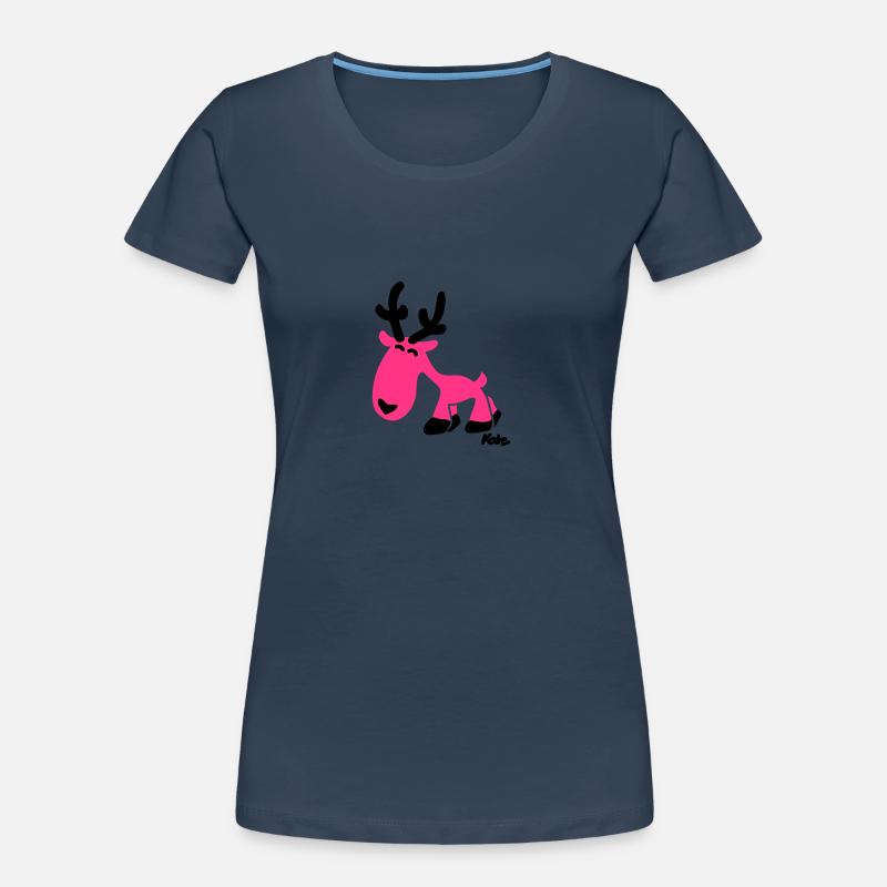 Rentier Rudi (c) Frauen Premium Bio T-Shirt