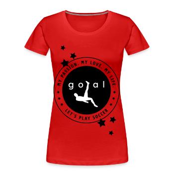 Passion pour le football - T-shirt bio Premium Femme -  - Devant - Mia (176cm)