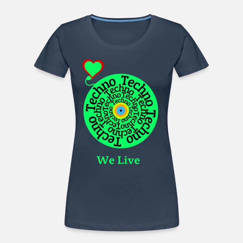 Wer ihn Lebt kennt es, Techno Frauen Premium Bio T-Shirt