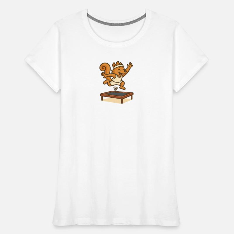 Trampolin – Eichhörnchen springt Frauen Premium Bio T-Shirt