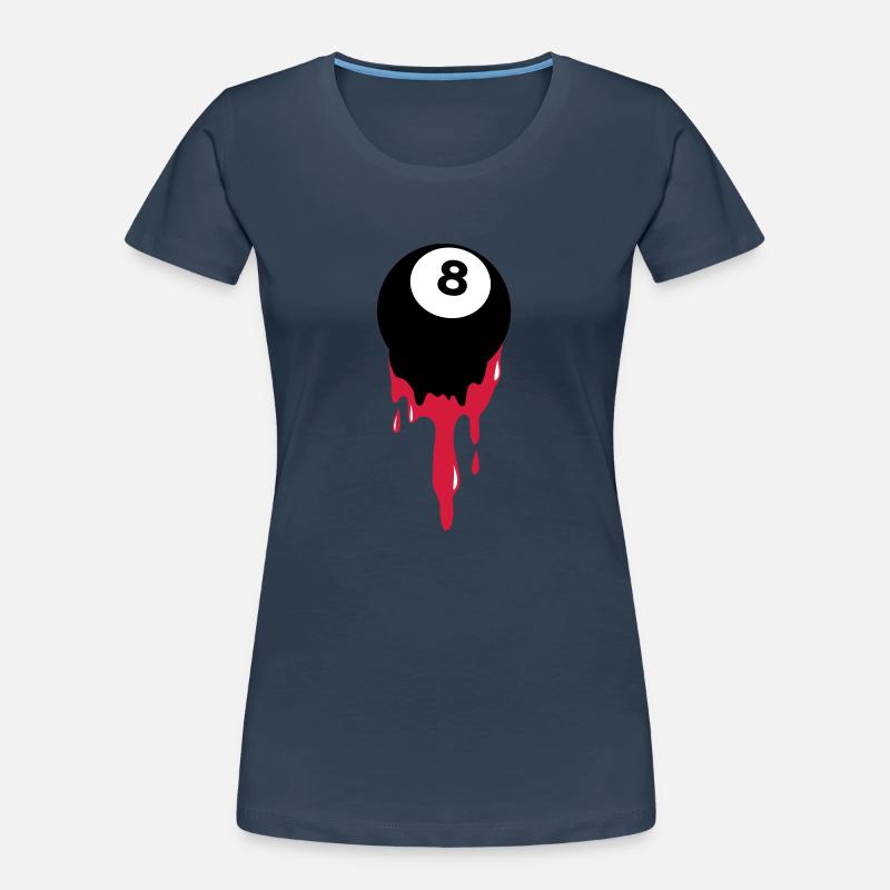 Blutungen aus acht 8-Ball Billard oder Pool Frauen Premium Bio T-Shirt