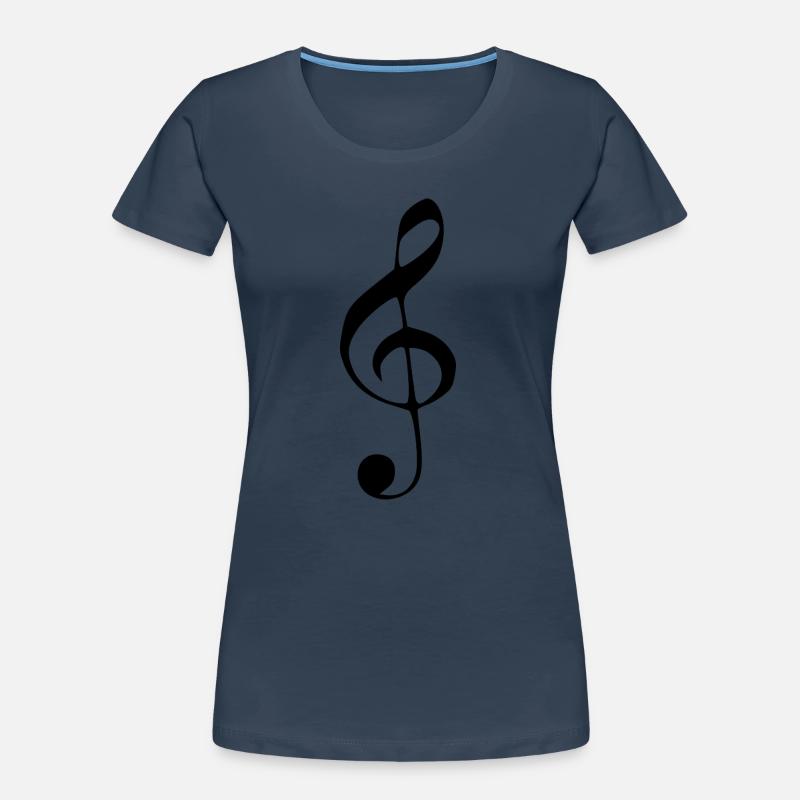 Music clef Note Musical note black Women's Premium Organic T-Shirt