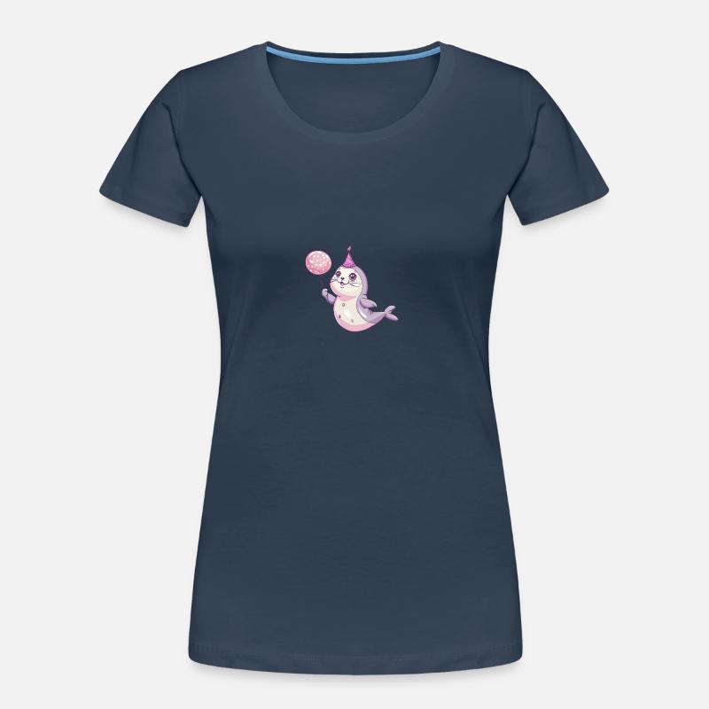 Robbe Tier Geburtstag Comic Frauen Premium Bio T-Shirt