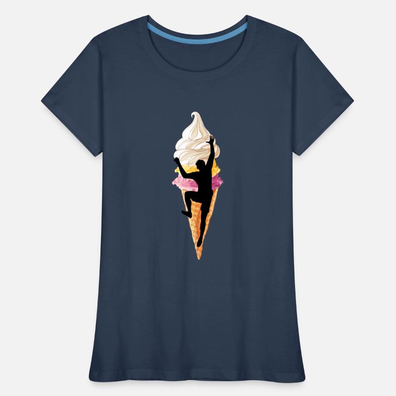 eisklettern eispickel klettern am eis Frauen Premium Bio T-Shirt
