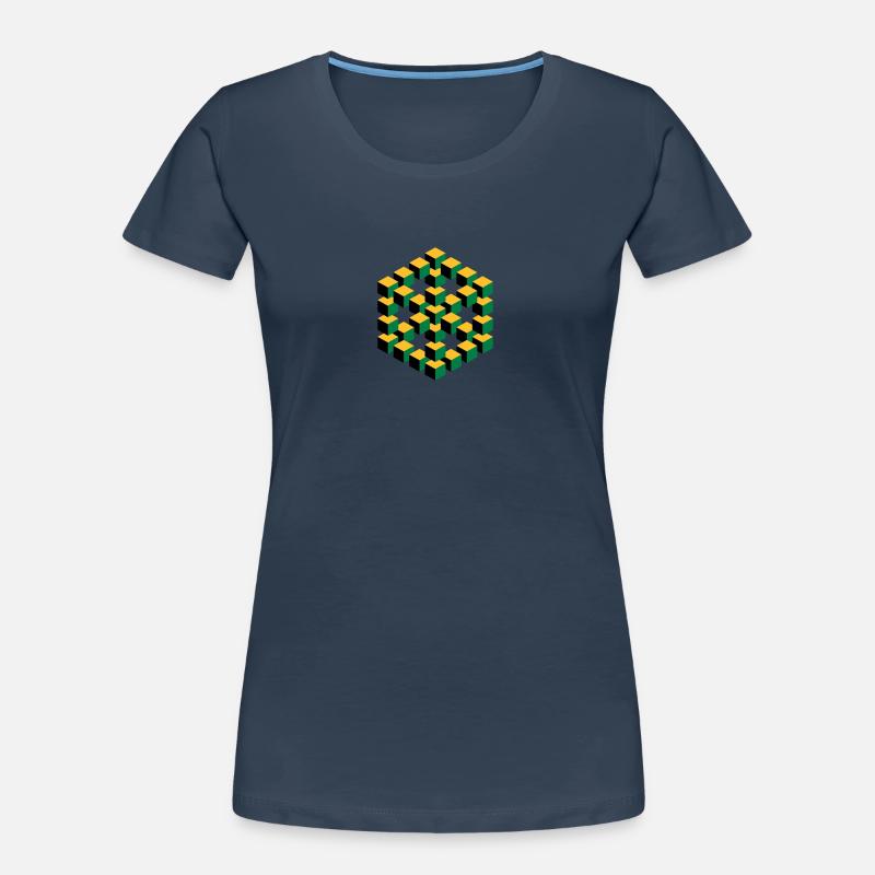 impossible figure Escher cube geometry fantasy Women's Premium Organic T-Shirt