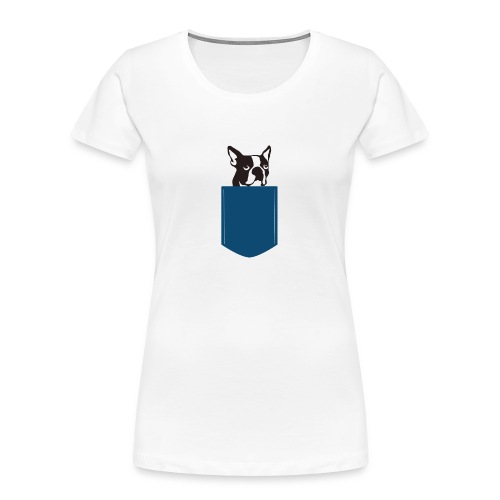 Boston Terrier Knochentiger - Frauen Premium Bio T-Shirt