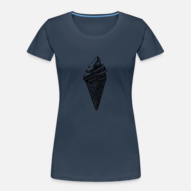 Cooles Softeis in Waffel Frauen Premium Bio T-Shirt