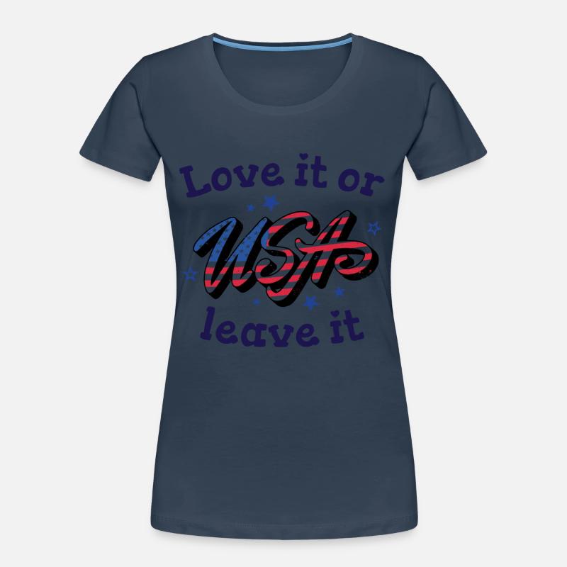 Liebe es oder lass es USA Flagge Amerika Frauen Premium Bio T-Shirt