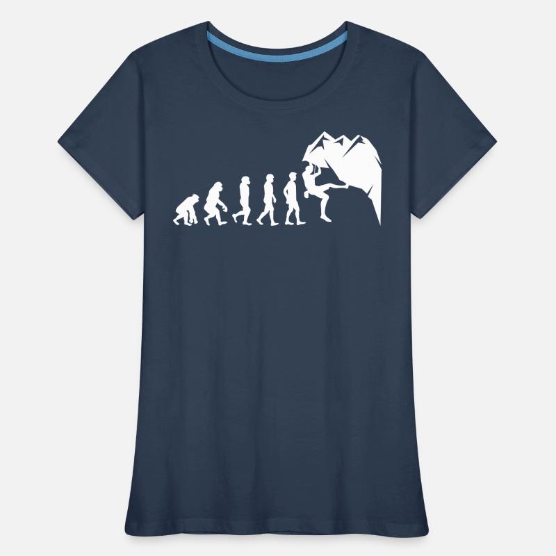 Escalade Bouldering Wall Climber Evolution T-shirt bio Premium Femme