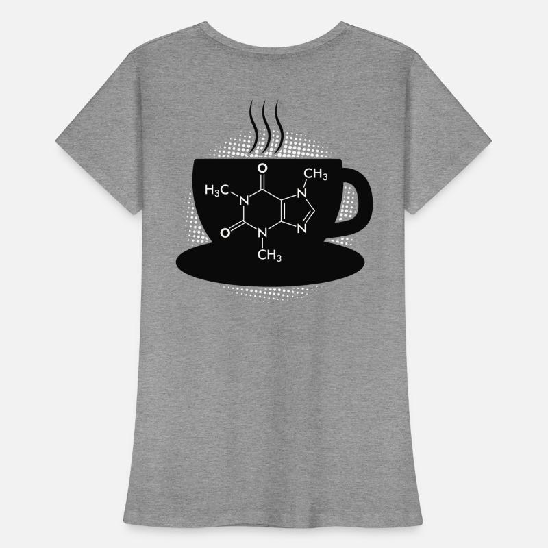 Kaffee Caffeine Molecule Frauen Premium Bio T-Shirt