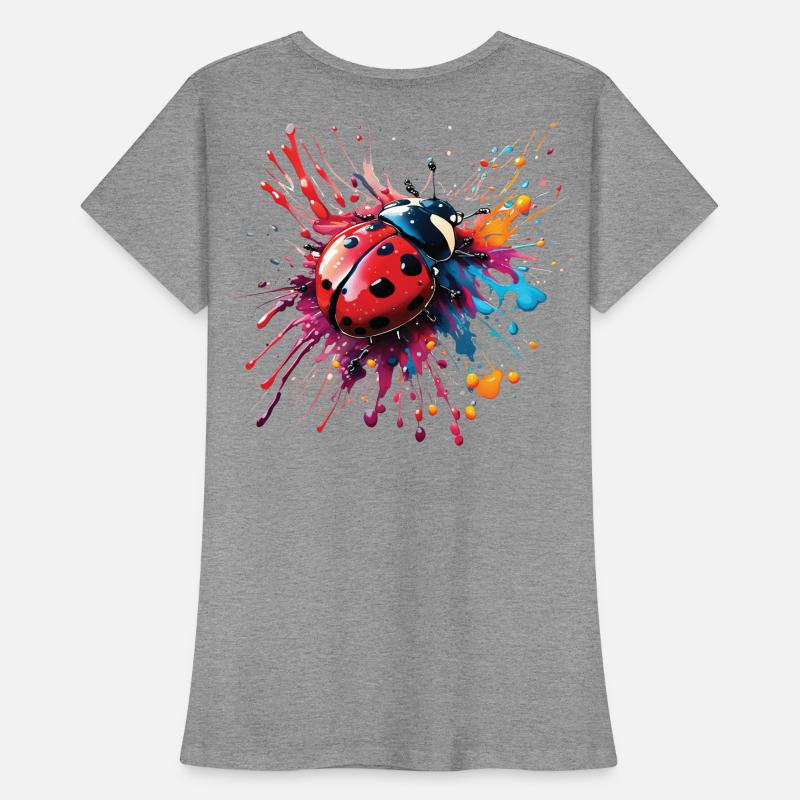 Conception de coccinelle colorée, pas de texte T-shirt bio Premium Femme