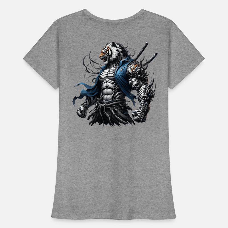 Samurai-Tiger Frauen Premium Bio T-Shirt