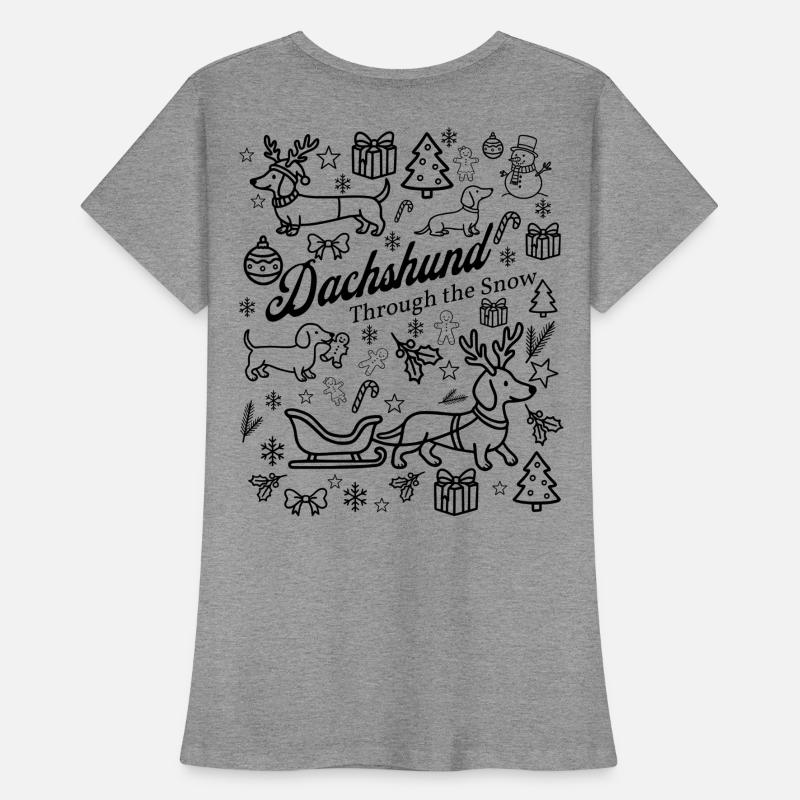 Conception de la neige teckel T-shirt bio Premium Femme