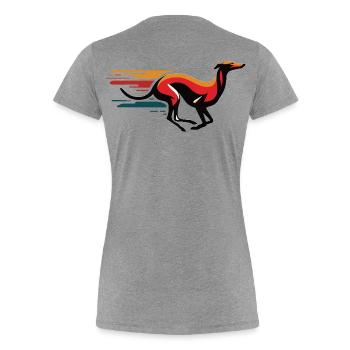 Galgo Logo No12 - Women's Premium Organic T-Shirt - heather grey - Back - Mia (176cm)