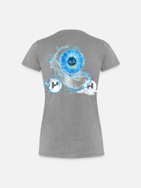 AQUA - Frauen Premium Bio T-Shirt - Grau meliert