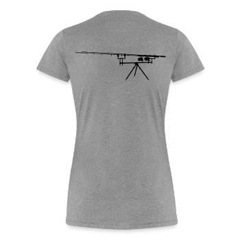 carp rods - Frauen Premium Bio T-Shirt - Grau meliert - Hinten - Mia (176cm)