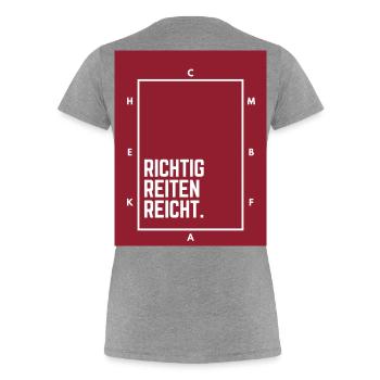 Il suffit de rouler correctement. - T-shirt bio Premium Femme - gris chiné - Dos - Mia (176cm)