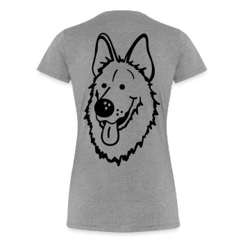 German Shepherd - Women's Premium Organic T-Shirt - heather grey - Back - Mia (176cm)