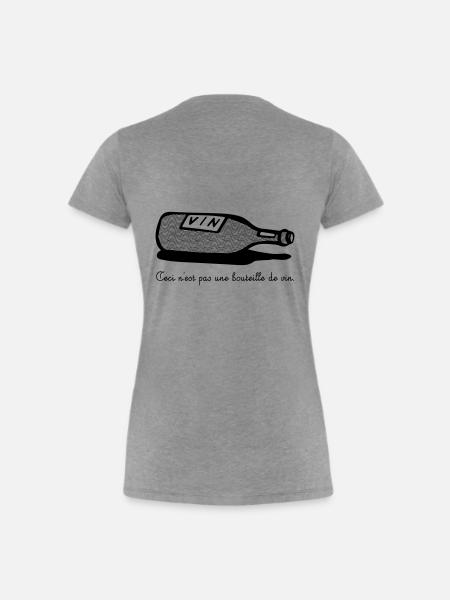 bouteille - Frauen Premium Bio T-Shirt - Grau meliert