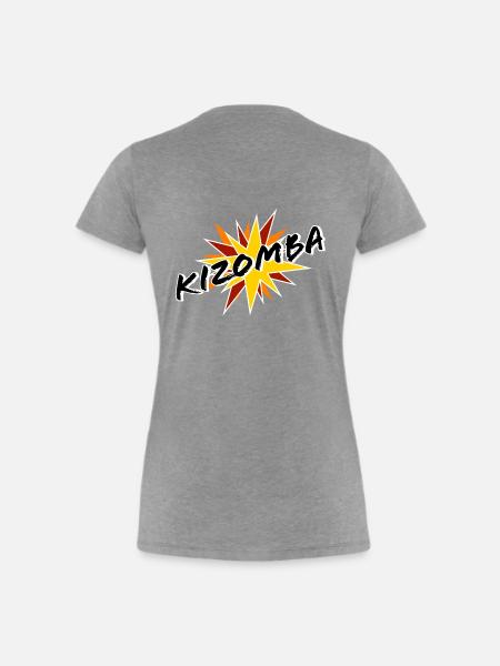 Kizomba Explosion - Frauen Premium Bio T-Shirt - Grau meliert