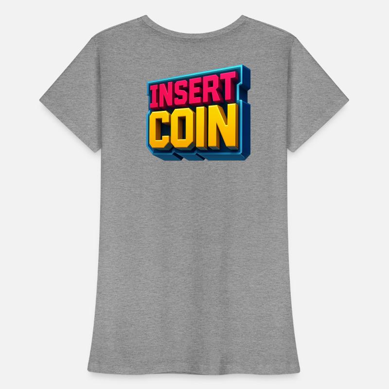 Conception de jeu rétro néon T-shirt bio Premium Femme