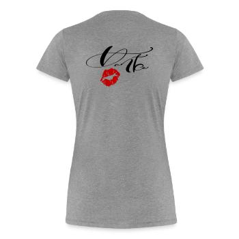 Thank you - Women's Premium Organic T-Shirt - heather grey - Back - Mia (176cm)
