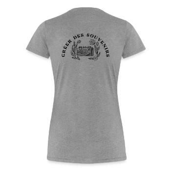 Créer des souvenirs full logo - Women's Premium Organic T-Shirt - heather grey - Back - Mia (176cm)