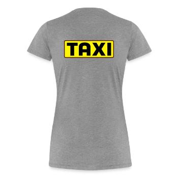 Taxi - Frauen Premium Bio T-Shirt - Grau meliert - Hinten - Mia (176cm)