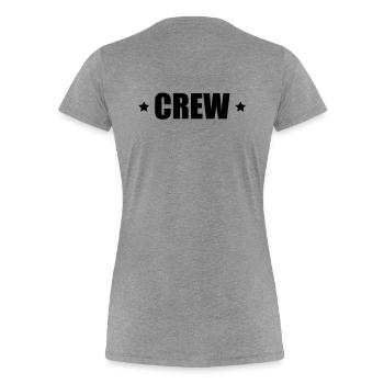 L'équipage d'un astérisque - T-shirt bio Premium Femme - gris chiné - Dos - Mia (176cm)