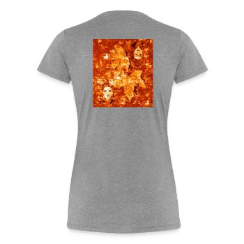 Autumn Gaze - Women's Premium Organic T-Shirt - heather grey - Back - Mia (176cm)