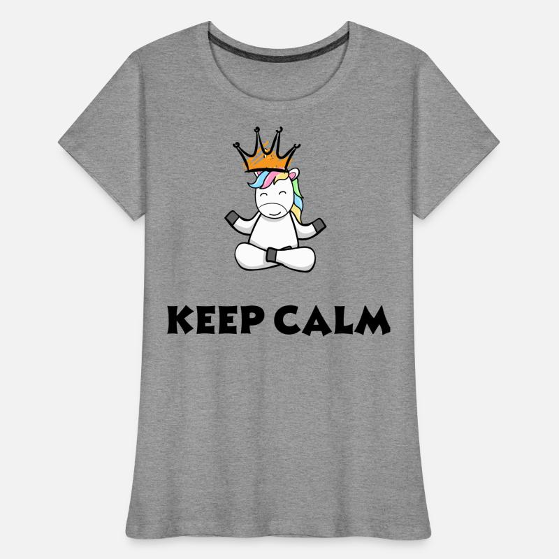 keep calm Einhorn Frauen Premium Bio T-Shirt