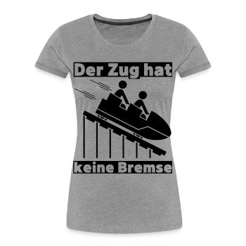 Der Zug hat keine Bremse Mallorca 2022 Party Malle - Frauen Premium Bio T-Shirt - Grau meliert - Vorne - Mia (176cm)