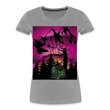 Horizon Forest Dwellers Enfants Personnage de conte de fées - T-shirt bio Premium Femme - gris chiné - Devant - Mia (176cm)