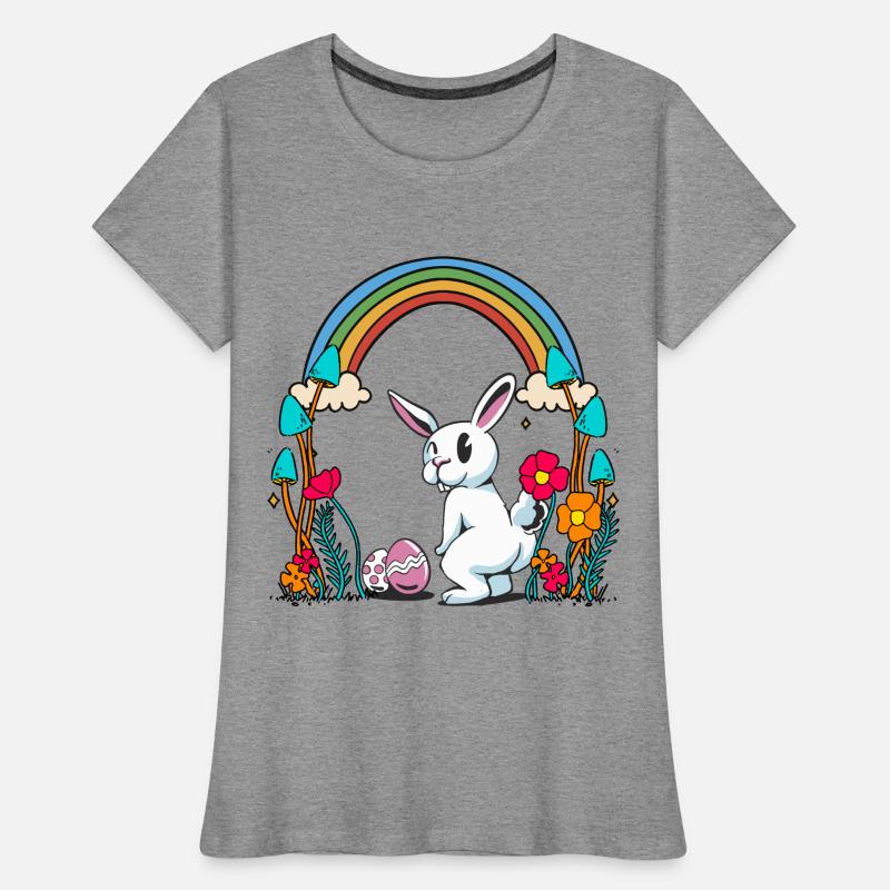 Easter Bunny Easter Eggs Rainbow Child Kids Bunny Women's Premium Organic T-Shirt