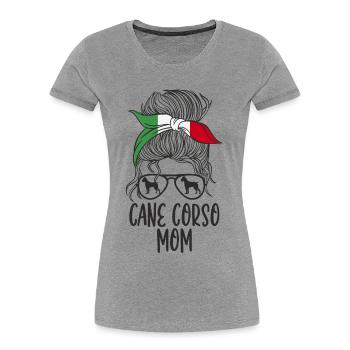 Cane Corso Mom - Women's Premium Organic T-Shirt - heather grey - Front - Mia (176cm)