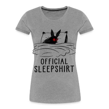 Chemise de nuit officielle - T-shirt bio Premium Femme - gris chiné - Devant - Mia (176cm)