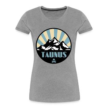 Taunus - Frauen Premium Bio T-Shirt - Grau meliert - Vorne - Mia (176cm)
