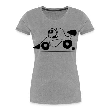 Race car - Women's Premium Organic T-Shirt - heather grey - Front - Mia (176cm)