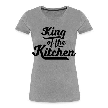 cooking - Women's Premium Organic T-Shirt - heather grey - Front - Mia (176cm)