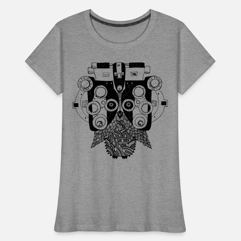 Phoropter Eule Augenoptik Optometrie Frauen Premium Bio T-Shirt