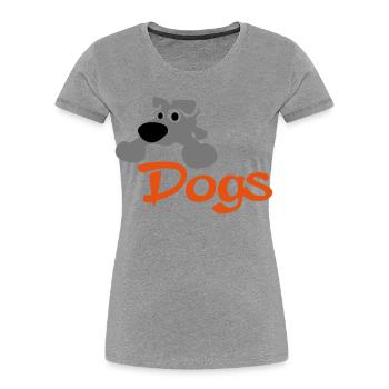 dog - Women's Premium Organic T-Shirt - heather grey - Front - Mia (176cm)
