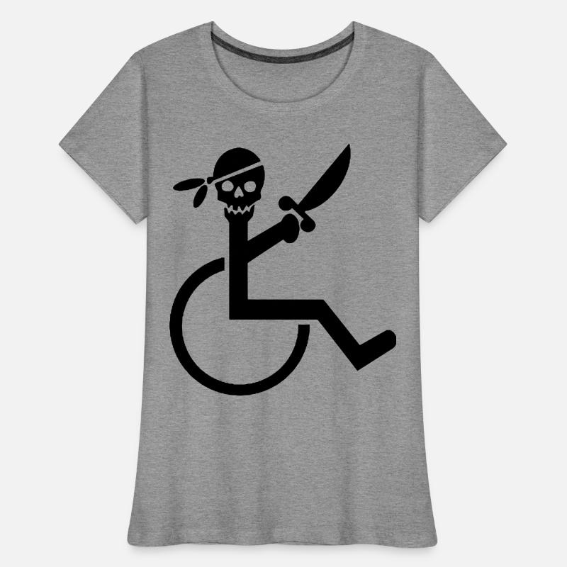Rollstuhl-Pirat # Frauen Premium Bio T-Shirt
