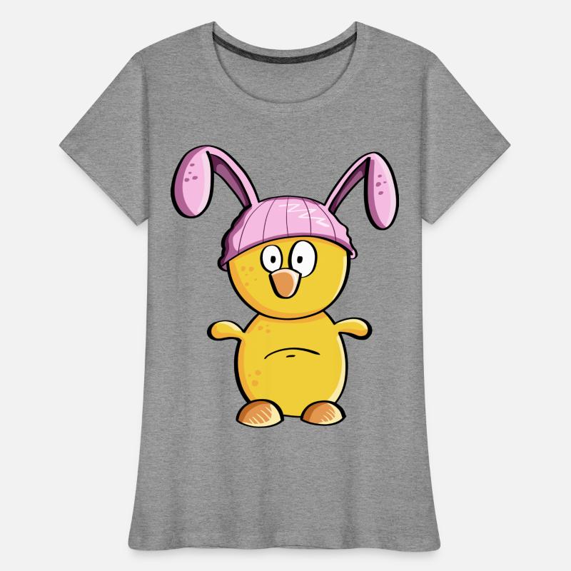 Little chick with Easter bunny hat - Easter Women's Premium Organic T-Shirt
