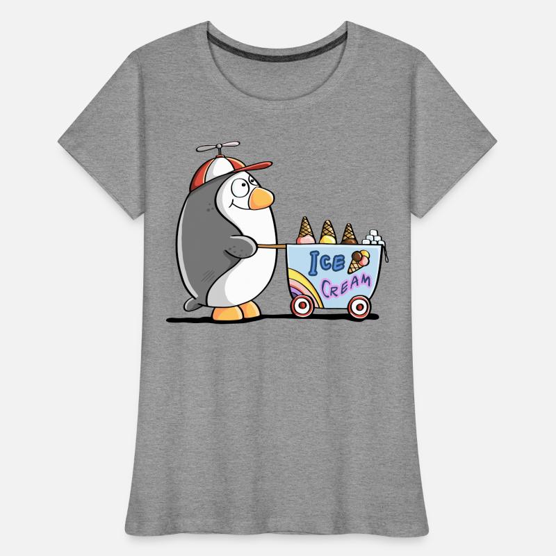 Pinguin Als Eisverkäufer - Eis Frauen Premium Bio T-Shirt