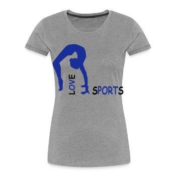 sports - Women's Premium Organic T-Shirt - heather grey - Front - Mia (176cm)