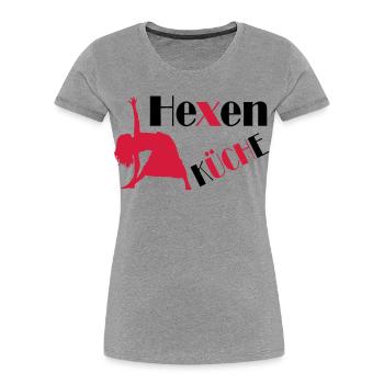 cooking - Women's Premium Organic T-Shirt - heather grey - Front - Mia (176cm)